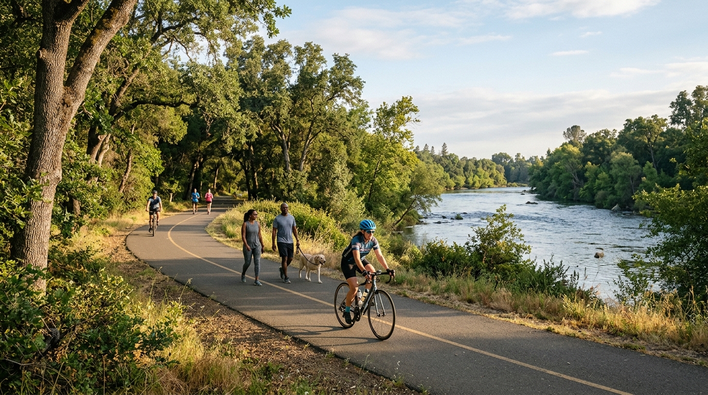 Regional park and multi-use trail in Sacramento County