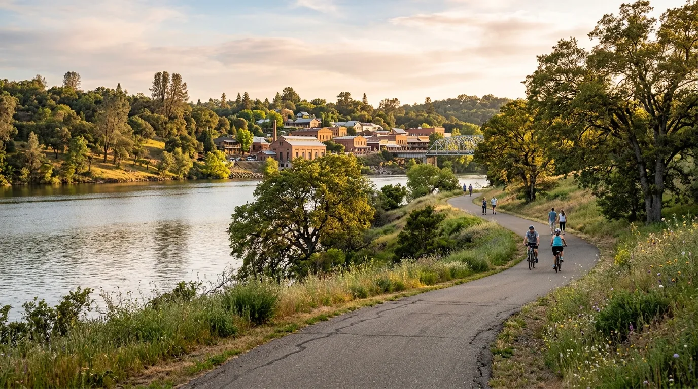 Scenic weekend route between Historic Folsom and Lake Natoma